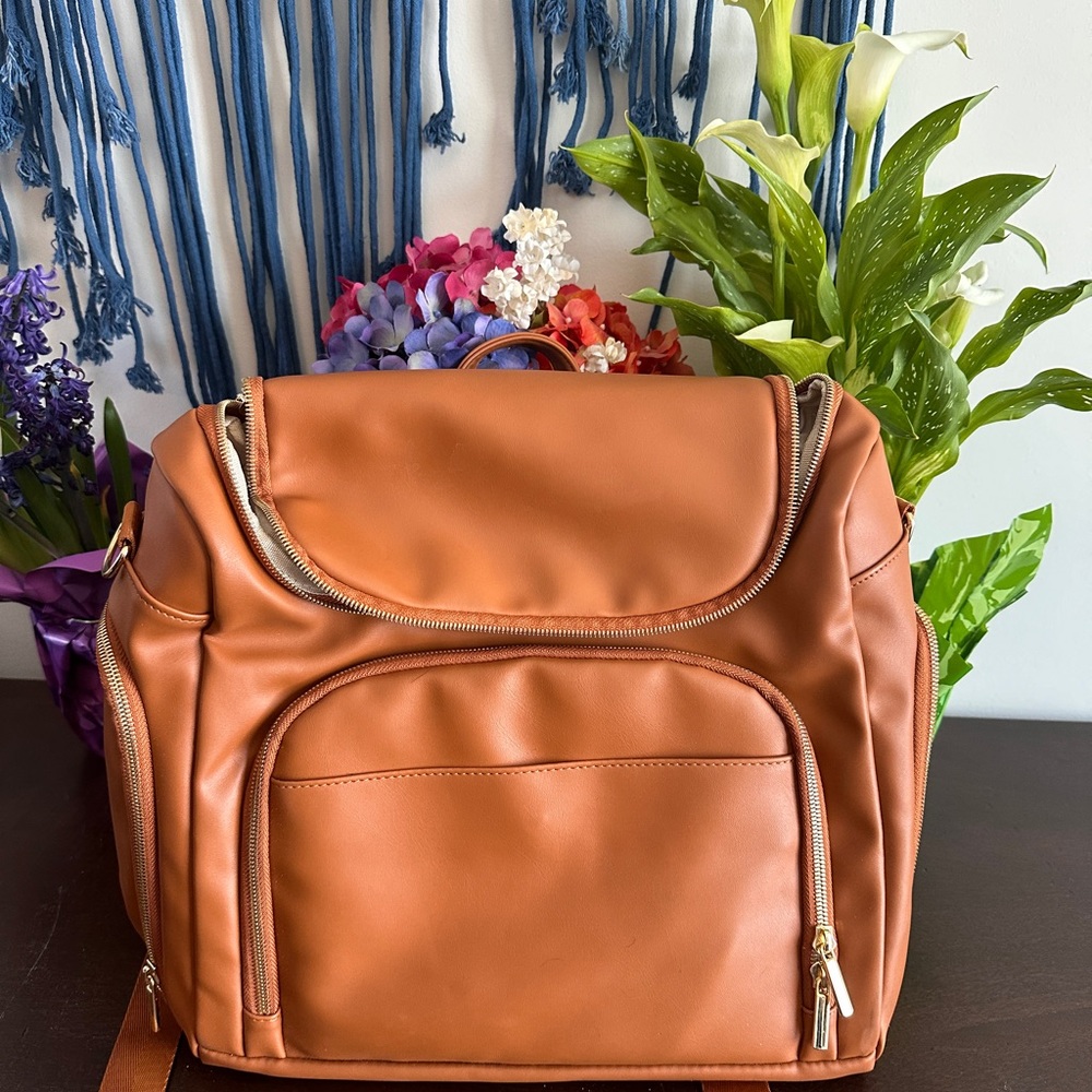 Vegan Leather Diaper Bag